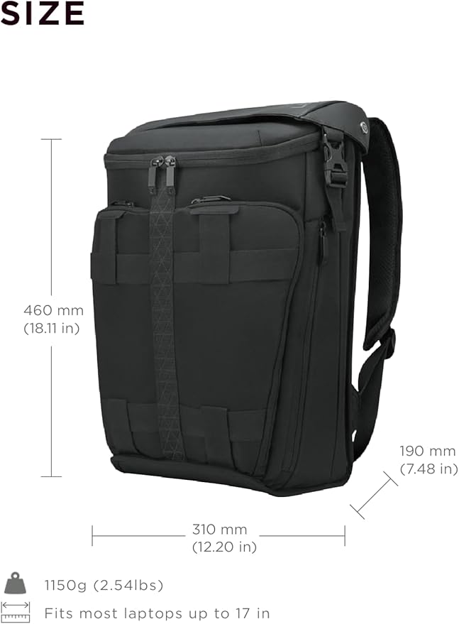 Lenovo Legion Active 17-inch Gaming Backpack - Black - Laptop Compartment - Durable & Water Resistant - Water Bottle Pocket
