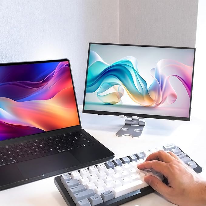 Kado Tablet Stand with Cord Holder Aluminum Alloy, Fully Adjustable Foldable Desktop Phone Stand Holder Compatible with iPad mini/Air/Pro 11/12.9, Galaxy Tablet, Kindle and Display Devices 4"-16''