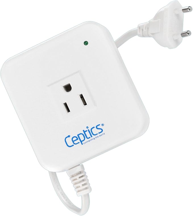 Ceptics 200 Watt Step Down Voltage Converter – Converts 220V/240V to 110V/120V – Ideal for Hair Straighteners, Laptops, and Chargers – CE Certified Travel Voltage Converter