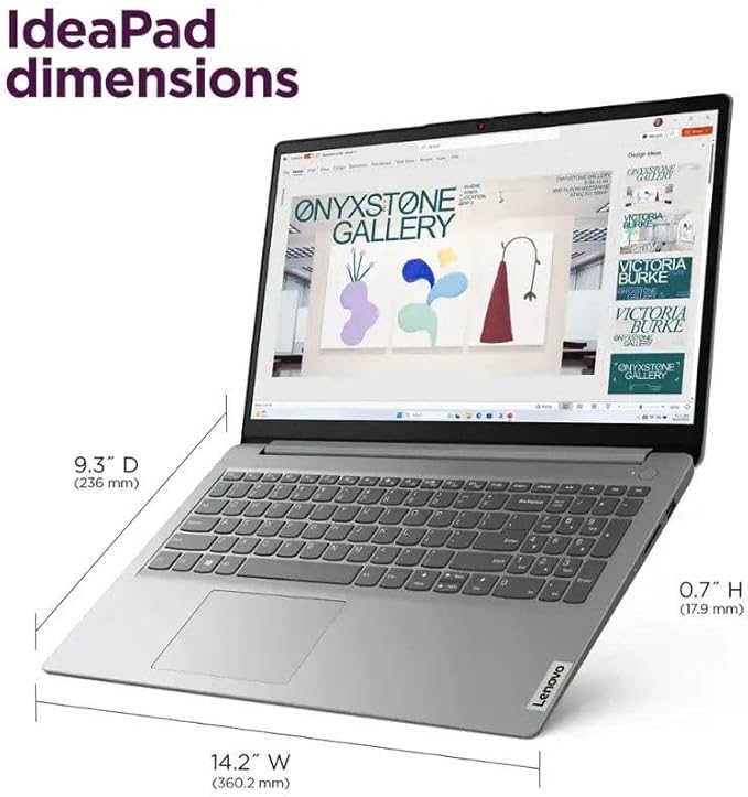 Lenovo 15.6" HD IdeaPad Anti-Glare Screen w/ 1 Year Microsoft 365, 640GB SSD, 20GB RAM, Windows 11 Pro, Up to 9.5 Hours Battery Life, Intel Processor, WiFi 6, HDMI, USB-C, SD Card Reader, w/WOWPC USB