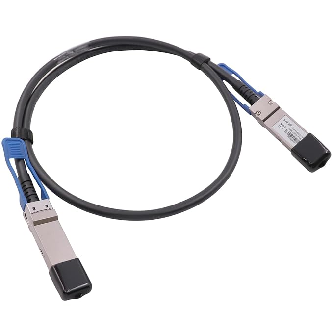 100GbE QSFP28 DAC Twinax Cable, 1 Meter 100GBASE-CR to QSFP28 Passive Copper Cable, Compatible for Mellanox MCP1600-C001, With Blue Pull Tab