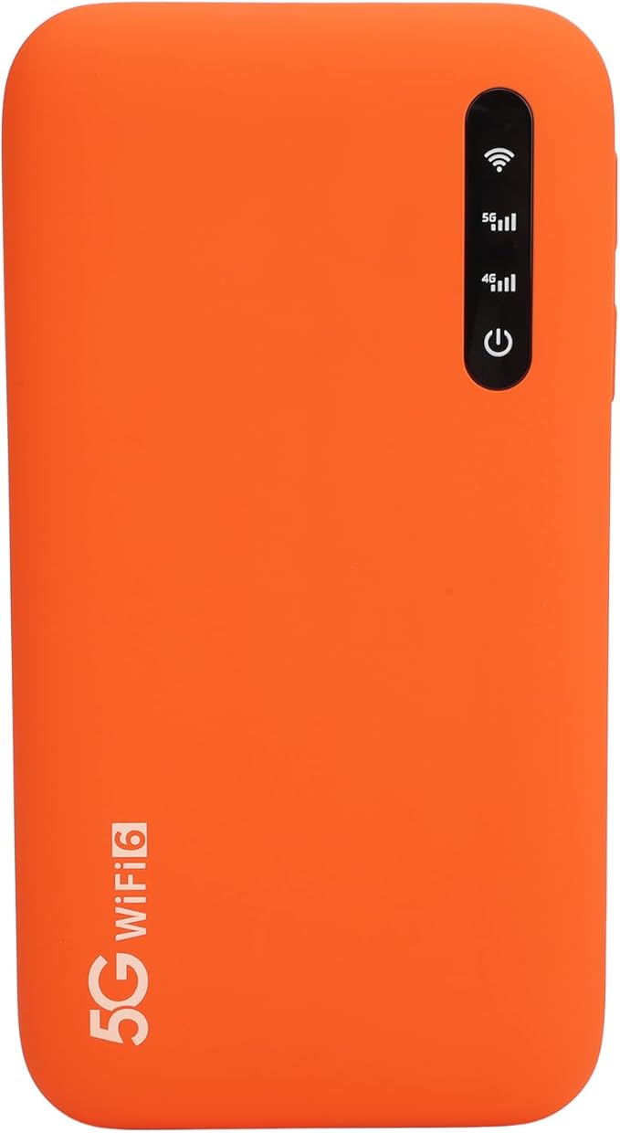 5G High Speed WiFi6 Mobile Hotspot Router with SIM Card Slot 6100mAh Battery Band Portable Router for Travel