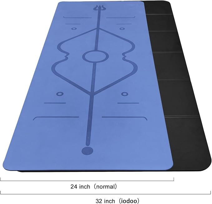 Foldable Yoga Mat 72" L x 32" W x 0.32 Inch Extra Thicked and Wided, Folding Yoga Mat for Travel with Canvas Carrying Bag, Non-Slip TPE Exercise Pilates Mat