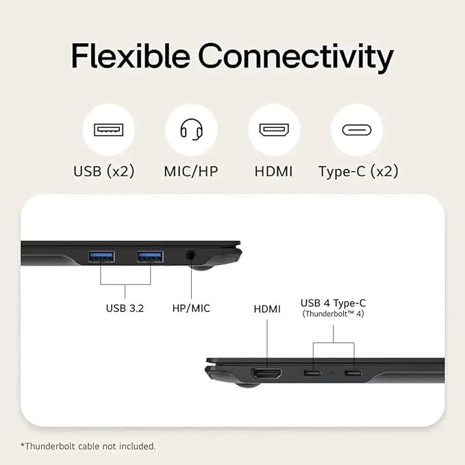 LG Gram 17 2025 Touchscreen Laptop Copilot + PC, Intel Ultra 7 Series 2 258V(Up to 4.8GHz), 17" WQXGA Display, 32 GB LPDDR5X RAM, 8 TB SSD, Intel Arc Graphics, Wi-Fi 7, Windows 11 Pro, w/Accessories