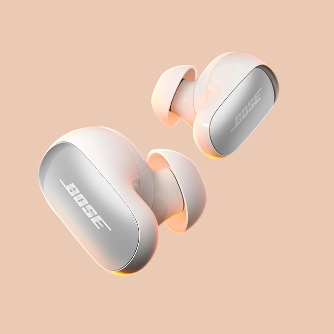 Bose New QuietComfort Ultra Bluetooth Earbuds (2nd Gen), Wireless Noise Cancelling Earbuds, Up to 6 Hours Battery, IPX4 Rating, Immersive Audio, Deep Bass, White Smoke