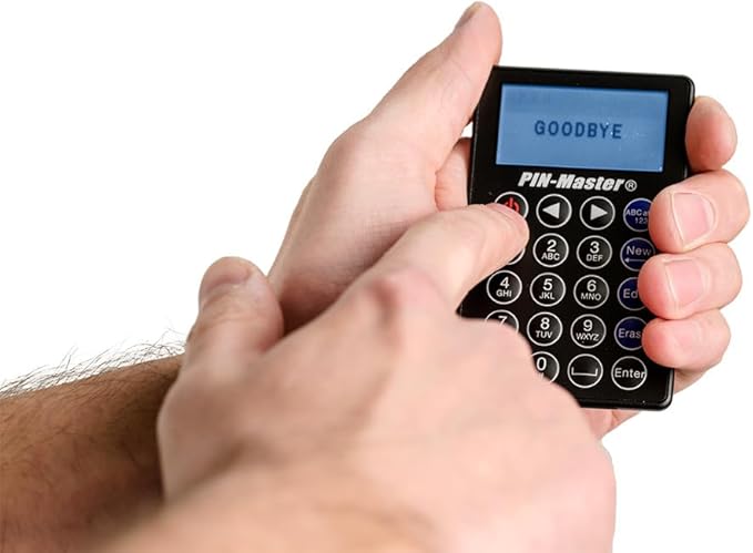 Password Keeper (150 Codes – 60 Characters Each) - Low Tech Electronic PIN Code & Password Organizer (Credit Card Size 3.370 in x 2.125 in) The Password Journal Device fits in Your Wallet