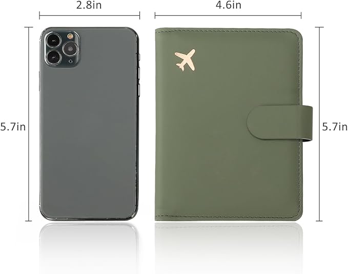 Melsbrinna Premium Leather Passport Holder Covers Case, Waterproof Rfid Blocking Travel Wallet Passport Holder with Pen Holder, Cute Passport Book for Women/Men