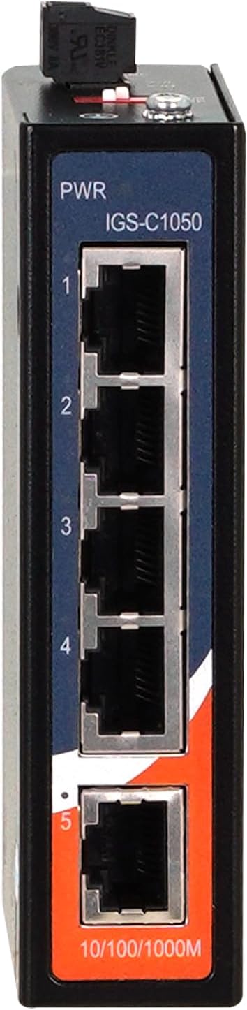 IGS-C1050 Industrial 5-Ports 10/100/1000Base-T(X) Unmanaged Gigabit Ethernet Switch, ORing Industrial Networking