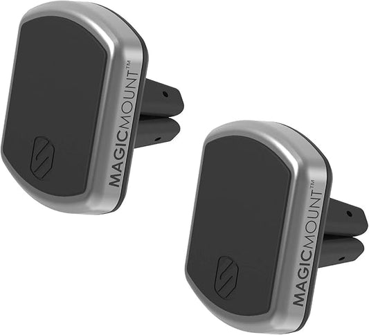 Scosche MPV2PK-UB MagicMount Pro Magnetic Car Phone Holder - Strong Magnet Mount for iPhone and Android - Secure Magnetic Mount for Car Air Vent - Universal 360° Adjustable Mobile Cell Holder - 2-Pack