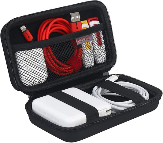 BOVKE Travel Cable Organizer Hard Protective Case