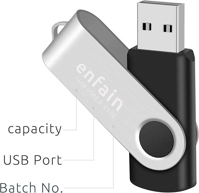 10-Pack of 512MB Enfain Bulk USB Flash Drives to Move or Send Small Files