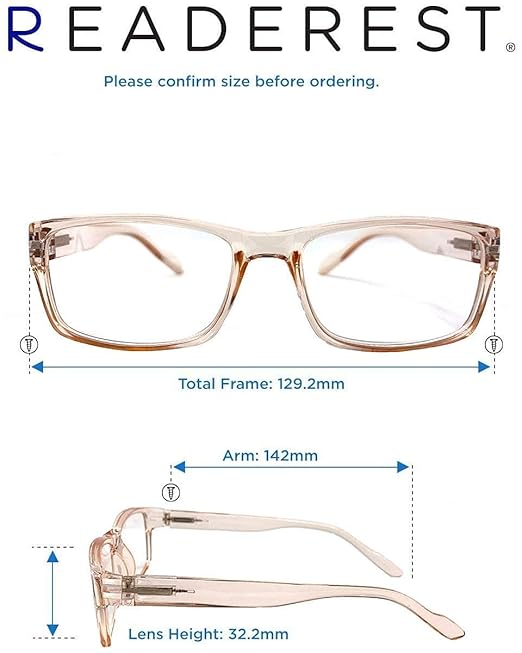 Readerest Blue Light Blocking Glasses – Computer Eyewear, UV Protection, Eye Strain & Glare Reduction, Lightweight Frame (0.00)