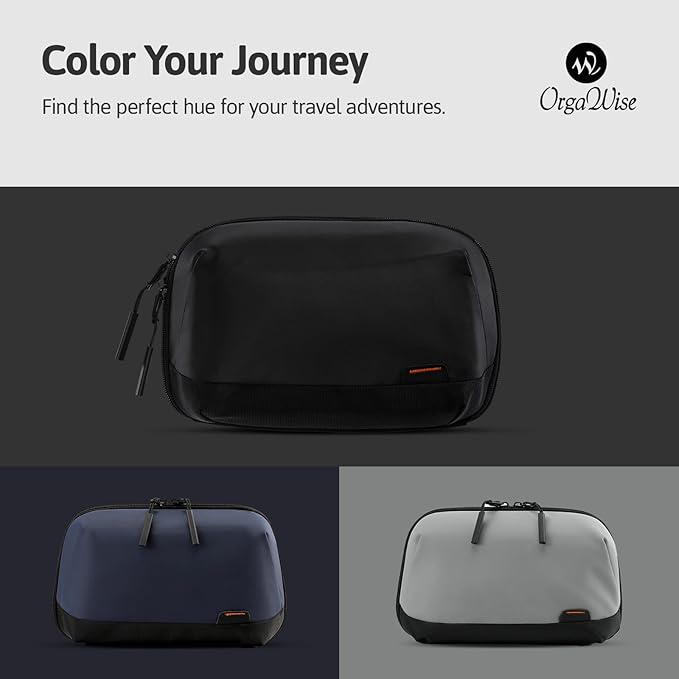 OrgaWise Electronics Organizer, Electronic Accessories Bag Travel Cable Organizer Three-Layer for iPad Mini, Kindle, Hard Drives, Cables, Chargers