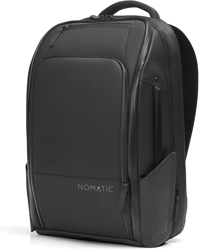 NOMATIC 14L Travel Pack - Water Resistant Laptop Bag - TSA-Ready Expandable Backpack (Black)