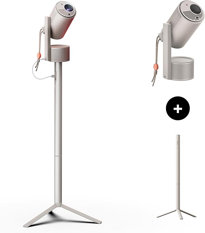 XGIMI MoGo 3 Pro NEW Outdoor Projector with PowerBase Stand, 2.5hrs Battery, Google TV with Licensed Netflix, Build-in Adjustable Stand, 450 ISO Lumens, ISA 2.0, 2 x 5W Harman Kardon