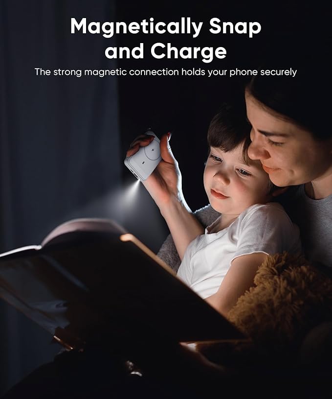 Magnetic Power Bank 12000mAh for Magsafe Portable Charger, 22.5W Fast Charger Wireless Battery Pack with Built in Cables, for iPhone 16/16 Plus/16 Pro/16 Pro Max iPhone 15/14/13/12 Series