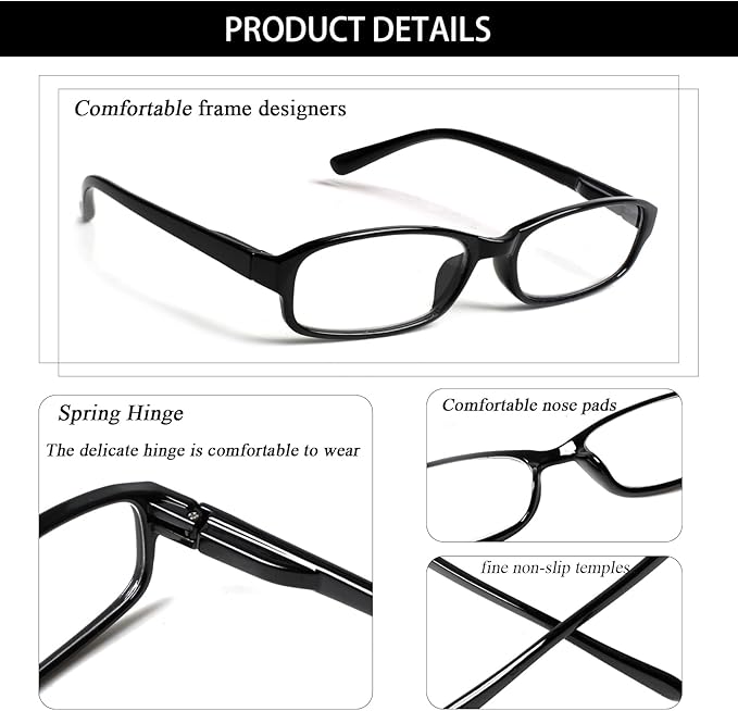 NORPERWIS 6 Pack Ladies Reading Glasses for Women Blue Light Blocking Spring Hinge Fashion Eyeglasses Readers for Women (6 Pack Mix Color-8, 2.00)