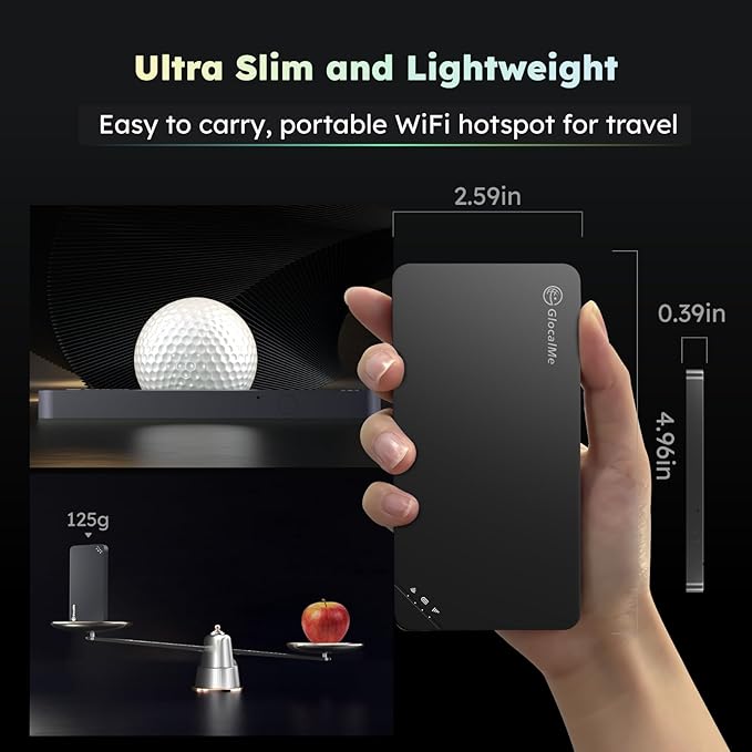 GlocalMe U3 4G LTE Mobile Hotspot Device with 10GB US/CA/MX Data 30 Days, Portable WiFi Hotspot for Travel in 200+ Countries, No SIM Card Needed, 10 Connected Devices, Pocket WiFi (U3 with 10GB)