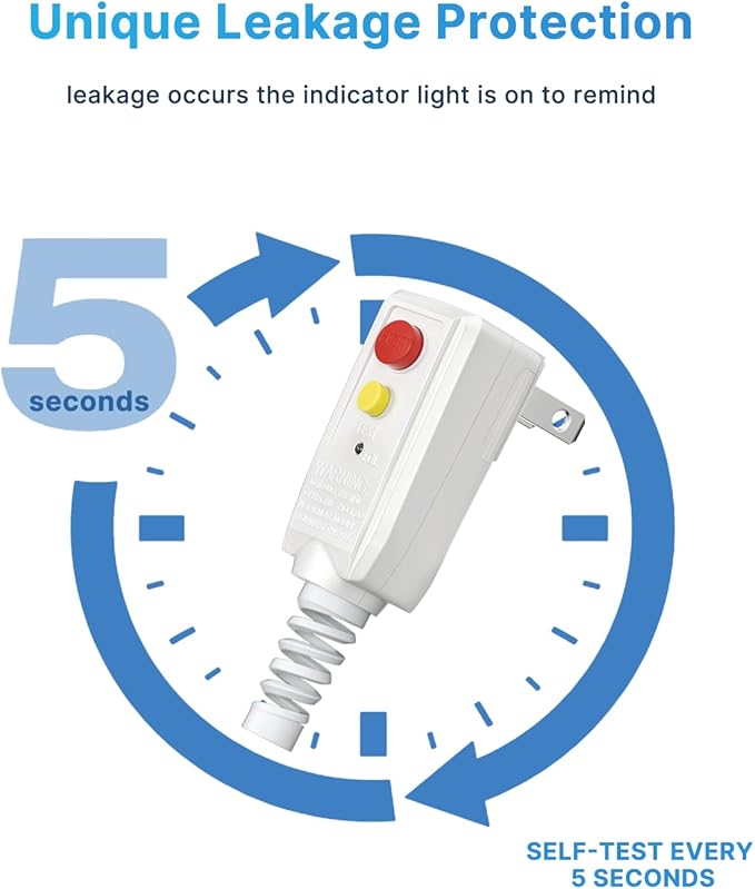 VINTAR 2 Prong GFCI Power Strip, 2 Prong to 3 Prong GFCI Plug Adapter, 10ft Extension Cord with 4 Outlets & 4 USB(2 USB-C), 1440J Surge Protector, Polarized Plug Wall Mount for Non-Grounded Outlet