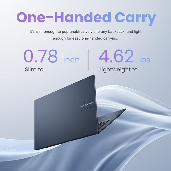 ASUS Vivobook 17 Laptop, 17.3" FHD Display, Intel Core i3, 36GB RAM, 1TB PCle SSD, Webcam, Wi-Fi, Bluetooth, HDMI, Windows 11 Home, Quiet Blue, Bundle with PCO Laptop Notebook Cooler