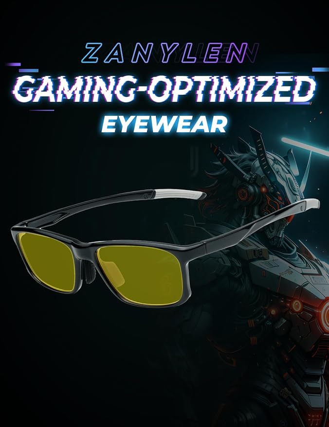 Blue Light Blocking Computer Screen Glasses | Gaming Glasses | Anti Eye Strain Protection for Men and Women