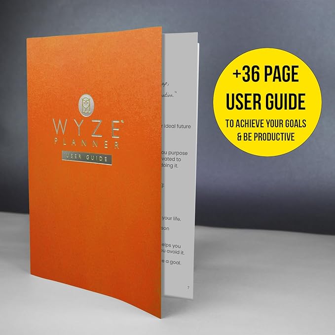 Undated Daily Planner – 1-Year B5 Productivity Organizer with Two-Page Weekly Spread, Goal Setting, Habit Tracker, Weekly & Monthly Pages – Hardcover Time Management Notebook (Orange)