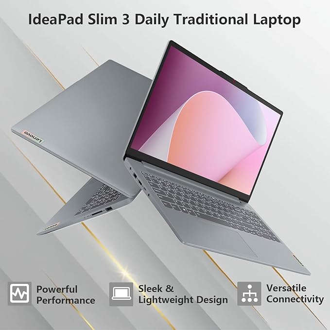 Lenovo IdeaPad Slim 3 Laptop, 15.6" FHD Display, AMD Ryzen 5 5625U, 16GB RAM, 2TB SSD, Backlit KB, SD Card Reader, Webcam, HDMI, Wi-Fi 6, Win 11 Home, Bundle with Thunderobot ML101 Wireless Mouse