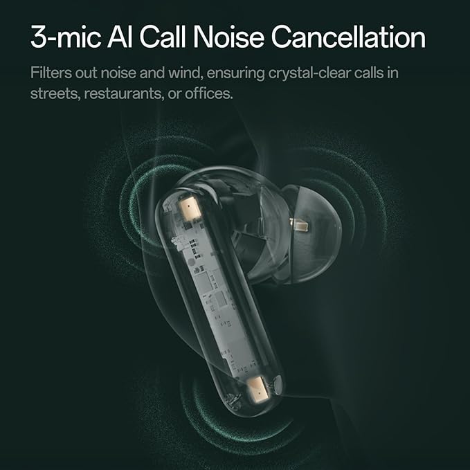 OnePlus Buds 4 Bluetooth Wireless Earbuds, Zen Green, E513A, in-Ear, True Wireless with Active Noise Cancellation