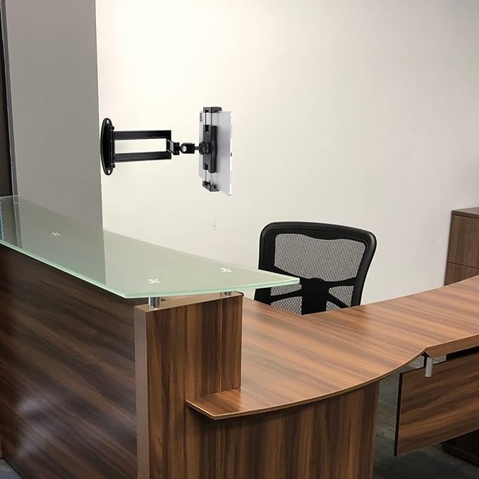 Foldable iPad Wall Mount Holder,Aluminium Extendable Tablet Wall Mount for 7~12.9 inch Tablets iPad/Nexus/LG G Pads/e-Reader/Switch,Adjustable Extension Articulating Arm Swivels Mount