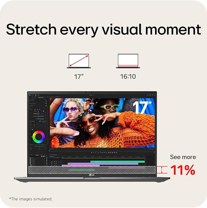 LG Gram 17 Touchscreen Lightweight Laptop for Business/Students, Intel Ultra 7 258V, 17 inch QHD+ Touchscreen, 32 GB LPDDR5X, 1 TB SSD, Copilot+, Wi-Fi 7, Backlit Keyboard, Windows 11 Pro, Accessories