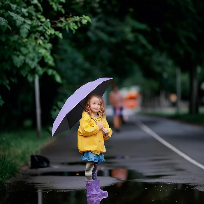 BAODINI Travel Mini Umbrella for Purse With Case Small Compact UV Sun Protection Sun Lightweight Tiny Pocket Manual Open Close Umbrella for Women Kids and Men