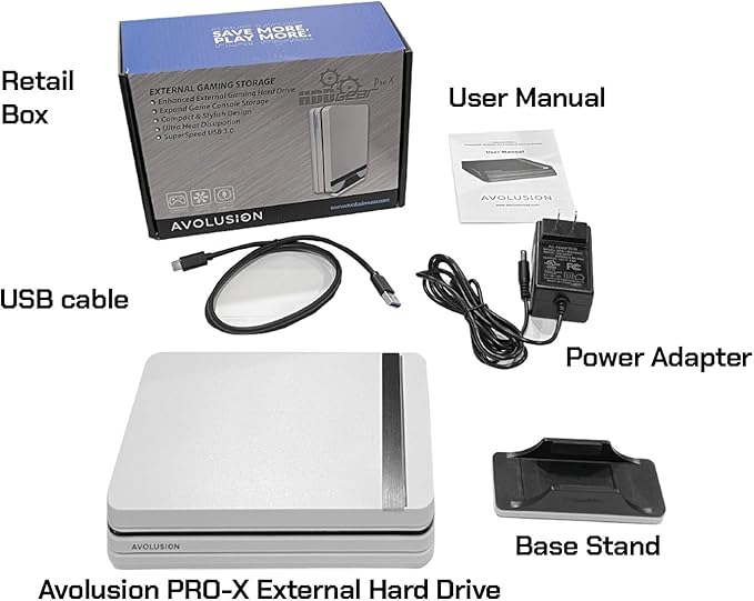 Avolusion PRO-X Series USB 3.0 External Hard Drive for WindowsOS Desktop PC/Laptop (White) - (10TB) (Renewed)