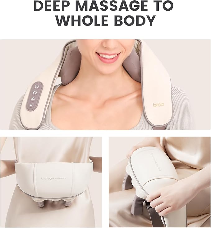 Breo N5 Mini Neck Massager with Heat, Electric Massager for Neck and Shoulder, Deep Massage at Home, Muscle Relaxation Gifts