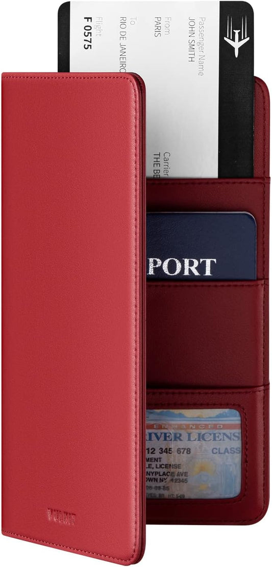 VULKIT Passport Holder Wallet RFID Blocking Travel Wallet for Men & Women