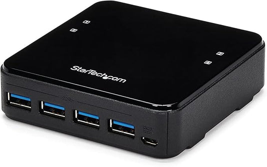 StarTech.com USB 3.0 Peripheral Sharing Switch - 4 USB 3.0 (5Gbps) x 4 Computers - Mac / Windows / Linux - USB A/B Switch - USB Switch (HBS304A24A)