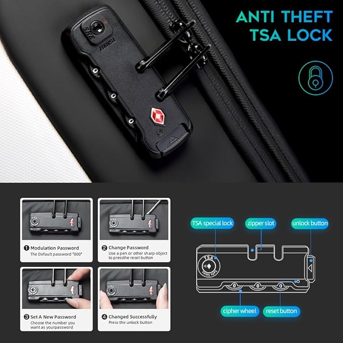 BANGE Business Laptop Backpack Fits 15.6 Inch Notebook, Anti Theft Work Backpack with USB Charging Port for Office Work Airplane Business Travel…