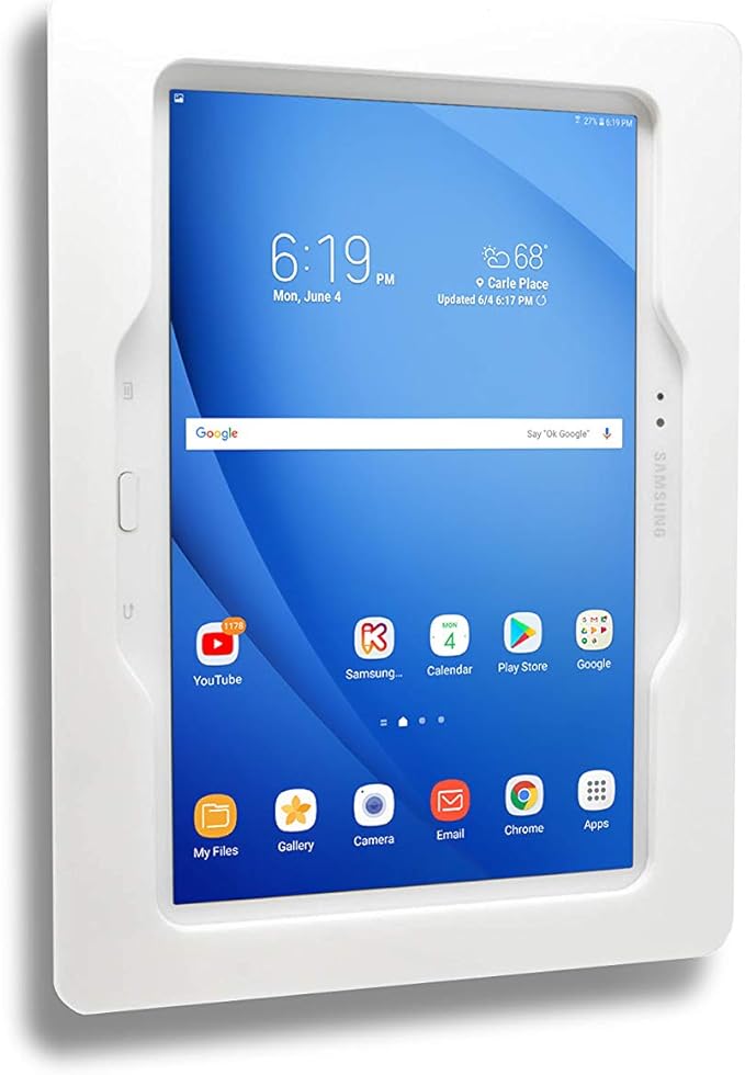 TABcare Security Anti-Theft Acrylic VESA Enclosure for Samsung 9.7" Tablet with Wall Mount Kit (White, TAB S2 9.7)