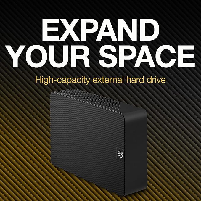 Seagate Expansion 28TB External Hard Drive HDD - USB 3.0, with Rescue Data Recovery Services (STKP28000400)
