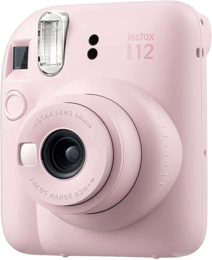 Fujifilm Instax Mini 12 Instant Camera Blossom Pink Bundle with Fuji Instax Mini Film Value Pack (40 Sheets) + Protective Carrying Case + Photo Album + Microfiber Cleaning Cloth
