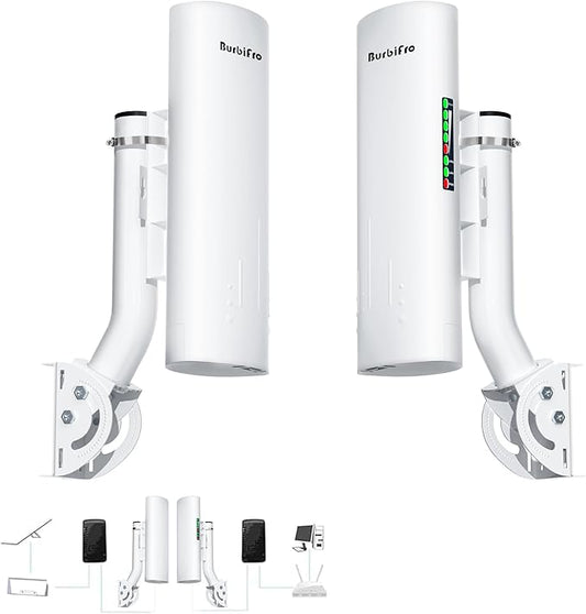 Point to Point Starlink Internet Wireless Long Range Transmission with Bracket Mount for Starlink Gen 3 Router, Starlink WiFi Extender, 5.8GHz 3KM 1000Mbps with 18dBi High Gain Antenna, 2 Pack