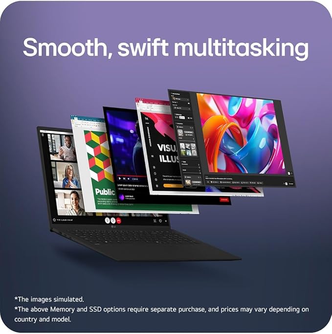 LG Gram 17 Touchscreen Lightweight Laptop for Business/Students, Intel Ultra 7 258V, 17 inch QHD+ Touchscreen, 32 GB LPDDR5X, 1 TB SSD, Copilot+, Wi-Fi 7, Backlit Keyboard, Windows 11 Pro, Accessories