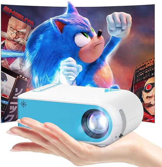 Nasin Mini Projector, 1080P Supported WiFi & Bluetooth Projector, Portable Outdoor Movie Projector, For Home Theater, Wireless Screen Mirroring with iOS/Android/Tablet/Laptop/TV Stick, HDMI/USB/Type C