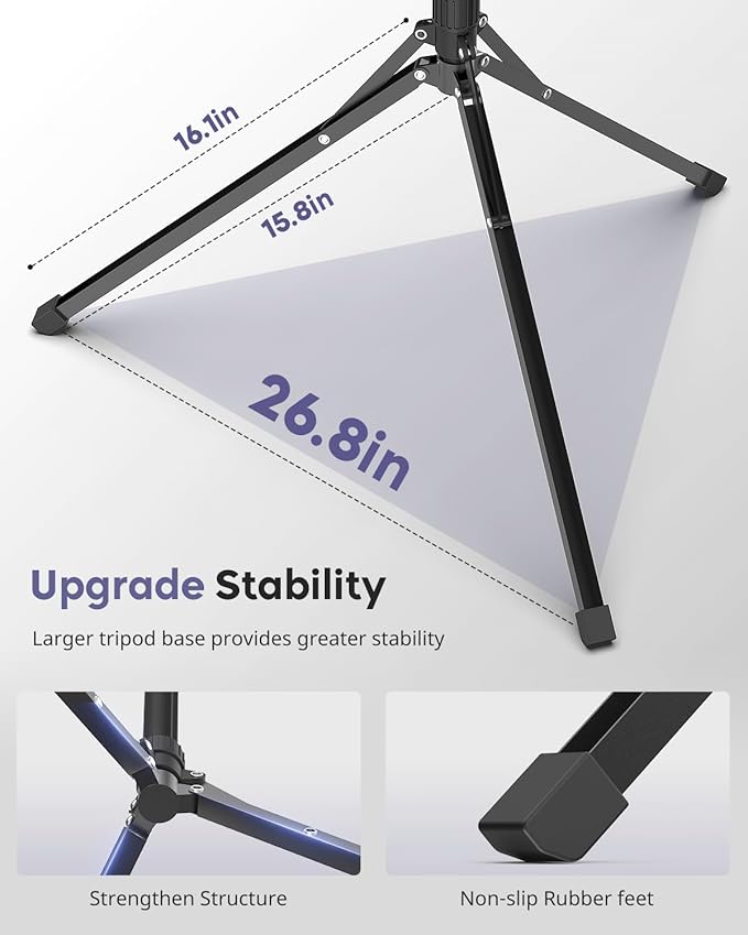 Aureday Phone Tripod, 92" Cell Phone Stand with 15" Gooseneck, Remote and Phone Holder, Overhead & Selfie Stick for Recording/Watching/Vlog, Compatible with iPhone Android