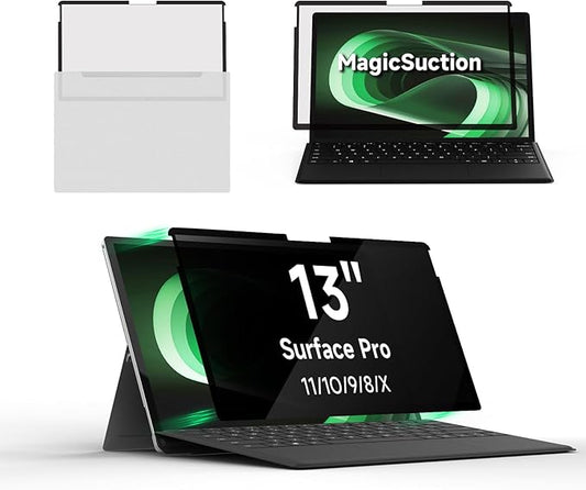 Laptop Privacy Screen for 13inch Surface Pro 11/10/9/8/X, Removable Computer Screen Anti-Spy Filter Shield for Microsoft Surface Pro 13in