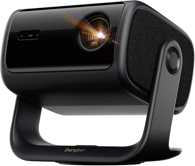 Dangbei MP1 MAX 4K Projector - 3100 ISO Lumens, 110% BT.2020, Google TV with Netflix Officially, 300'' Display, 2x12W Dolby Audio DTS:X, HDR10+, Blu-ray 3D