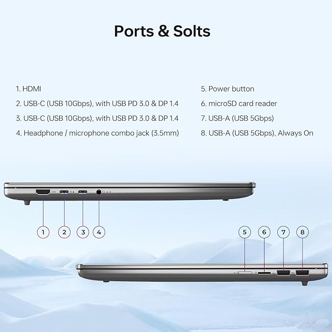 Lenovo 2025 IdeaPad Slim Business AI-Powered Laptop, 16" WUXGA Touchscreen, Intel Core 7 240H, 32GB DDR5 RAM, 1TB SSD, Copilot, Webcam, Backlit, Wi-Fi 6, W11P, Bundle with ADATA 512GB External SSD