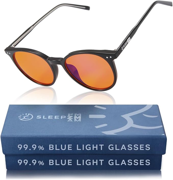 Blue Light Blocking Glasses for Women + Men - Better Sleep + Anti Eye Strain Protection - Computer Screens & Gaming