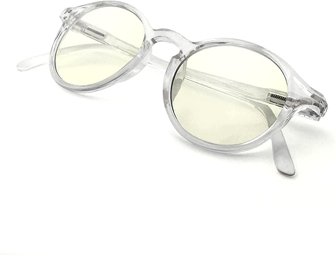 J+S Vision Blue Light Blocking Glasses for Men Women | Computer Gaming Work| Anti Strain Fatigue UV Glare | Medium-Small Fit
