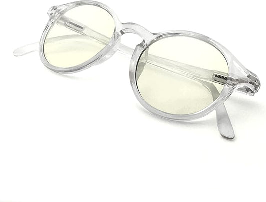 J+S Vision Blue Light Blocking Glasses for Men Women | Computer Gaming Work| Anti Strain Fatigue UV Glare | Medium-Small Fit