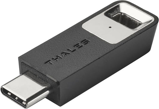 Thales - SafeNet eToken FIDO - FIDO2 Certified Security Key - Passwordless Phishing-Resistant Authentication for Web Apps, Devices & Desktops - USB-C